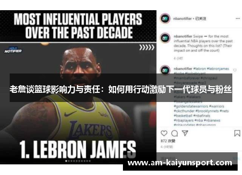 老詹谈篮球影响力与责任:如何用行动激励下一代球员与粉丝 老詹谈篮球影响力与责任:如何用行动激励下一代球员与粉丝